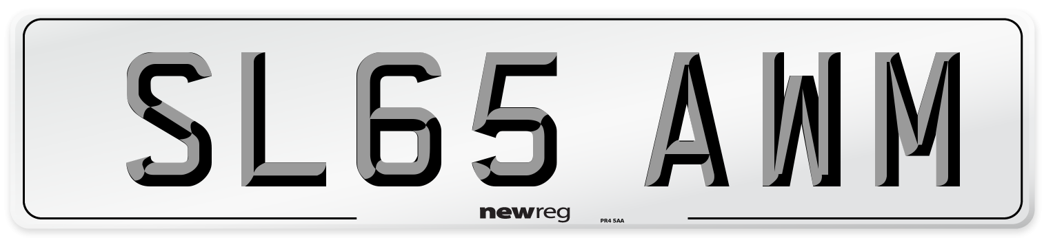 SL65 AWM Number Plate from New Reg